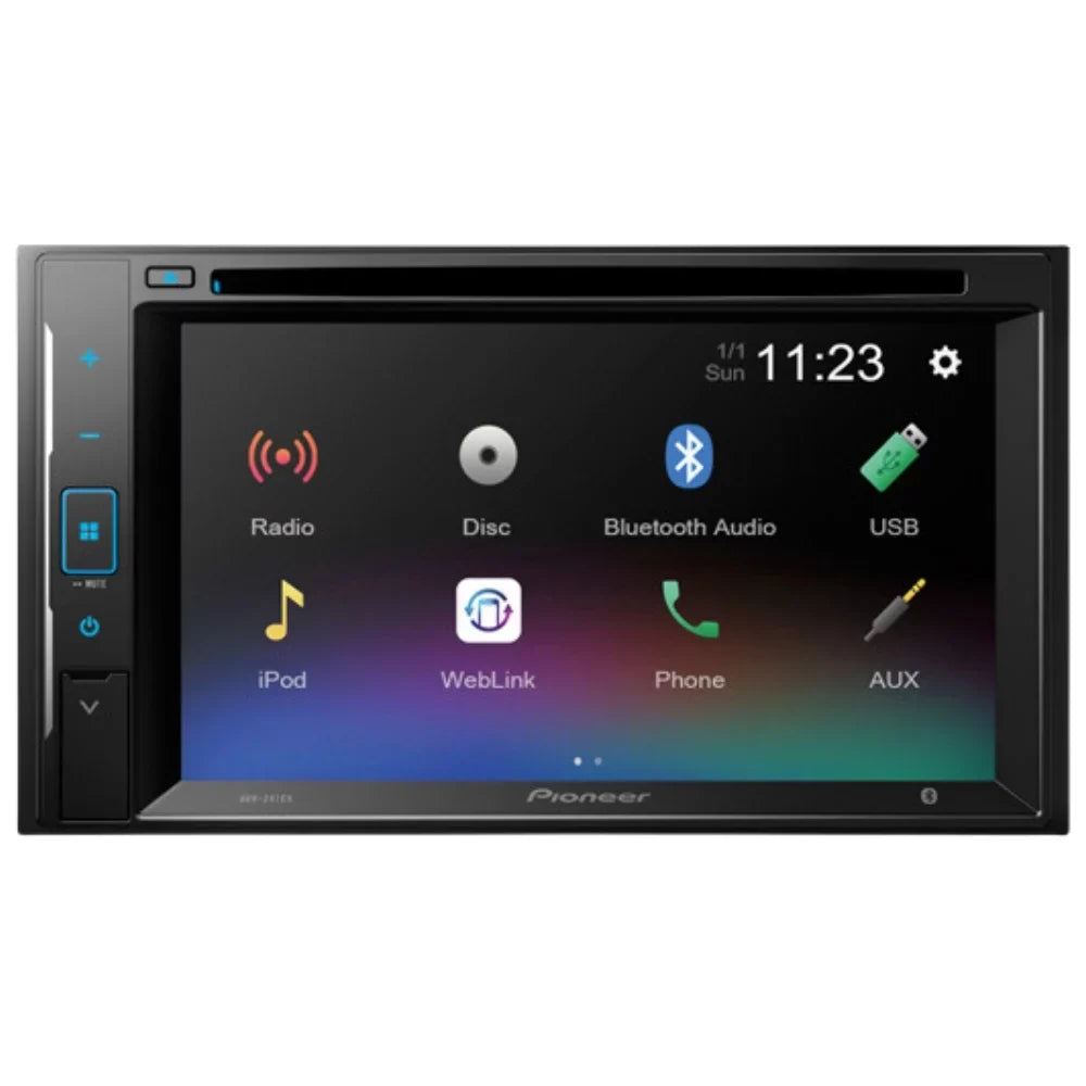 KIT4846 Bundle for 2000-2005 Chevrolet Cavalier W/ Pioneer AVH-241EX Double DIN Car Stereo with Bluetooth/Backup Camera/Installation Kit/in-Dash DVD/CD AM/FM 6.2" Display Digital Media Receiver