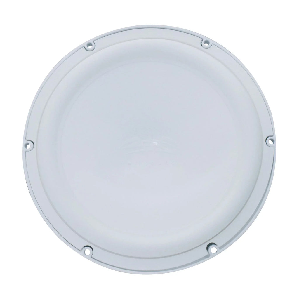 Wet Sounds Revo 12" Subwoofer, Grill, & RGB LED Ring - White Subwoofer & Silver XS Grill - 2 Ohm