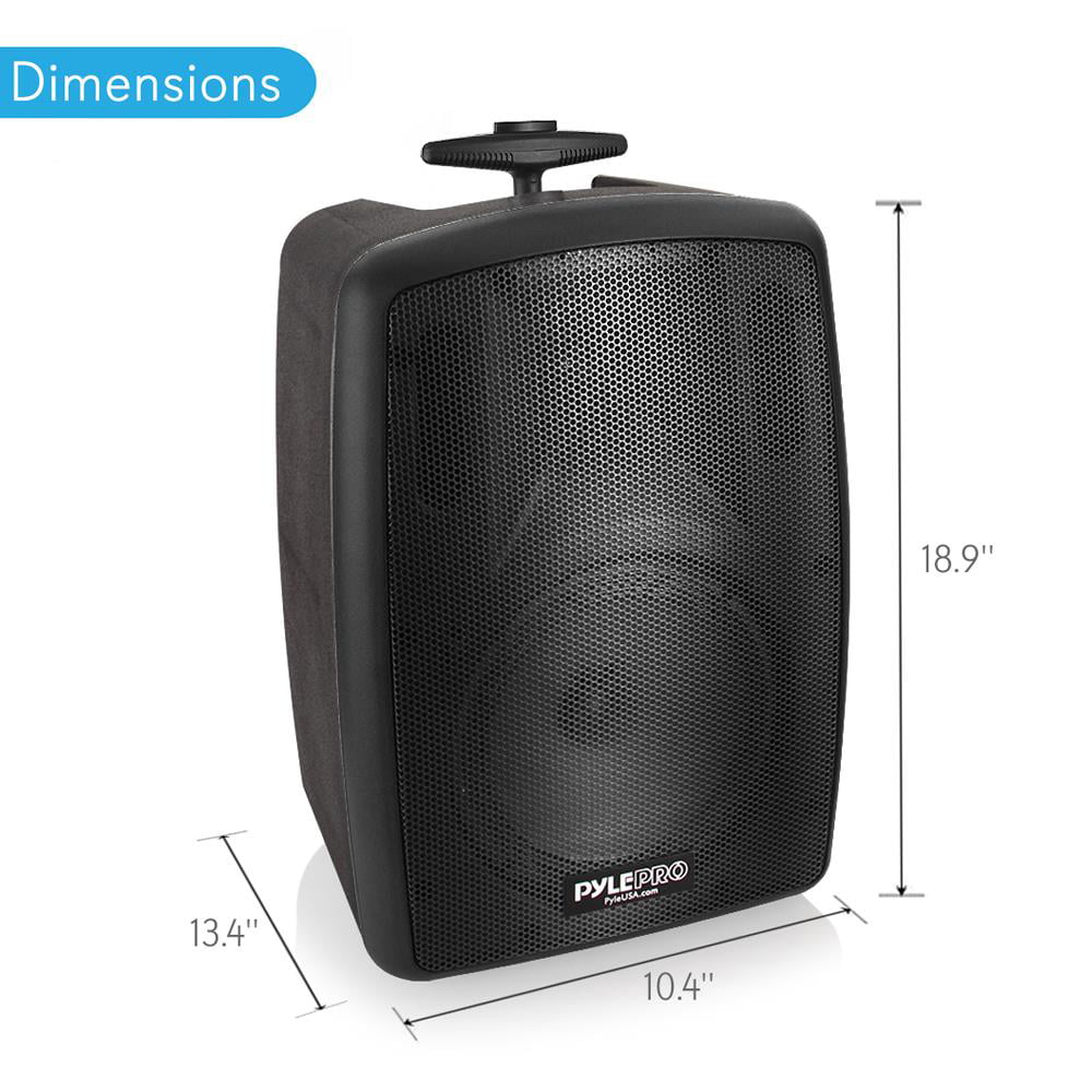 Pyle Wireless Portable PA Speaker System - 360W Bluetooth Compatible Battery Powered Rechargeable