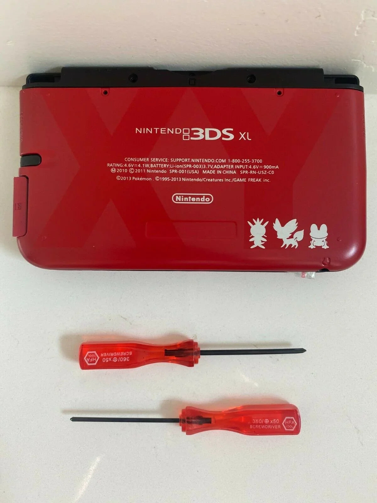 Replacement Housing for 2015 Nintendo 3DS XL Shell Monitor Tools Pokemon Red