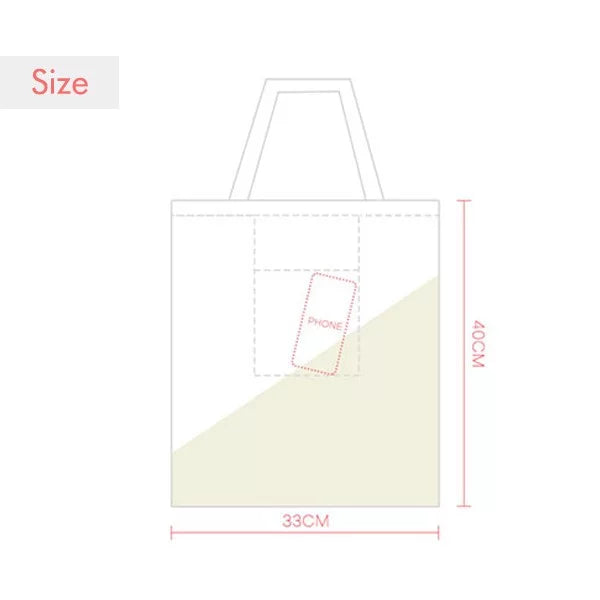 Cactus Green Succulents Outline Expression Sack Canvas Tote Shoulder Bag