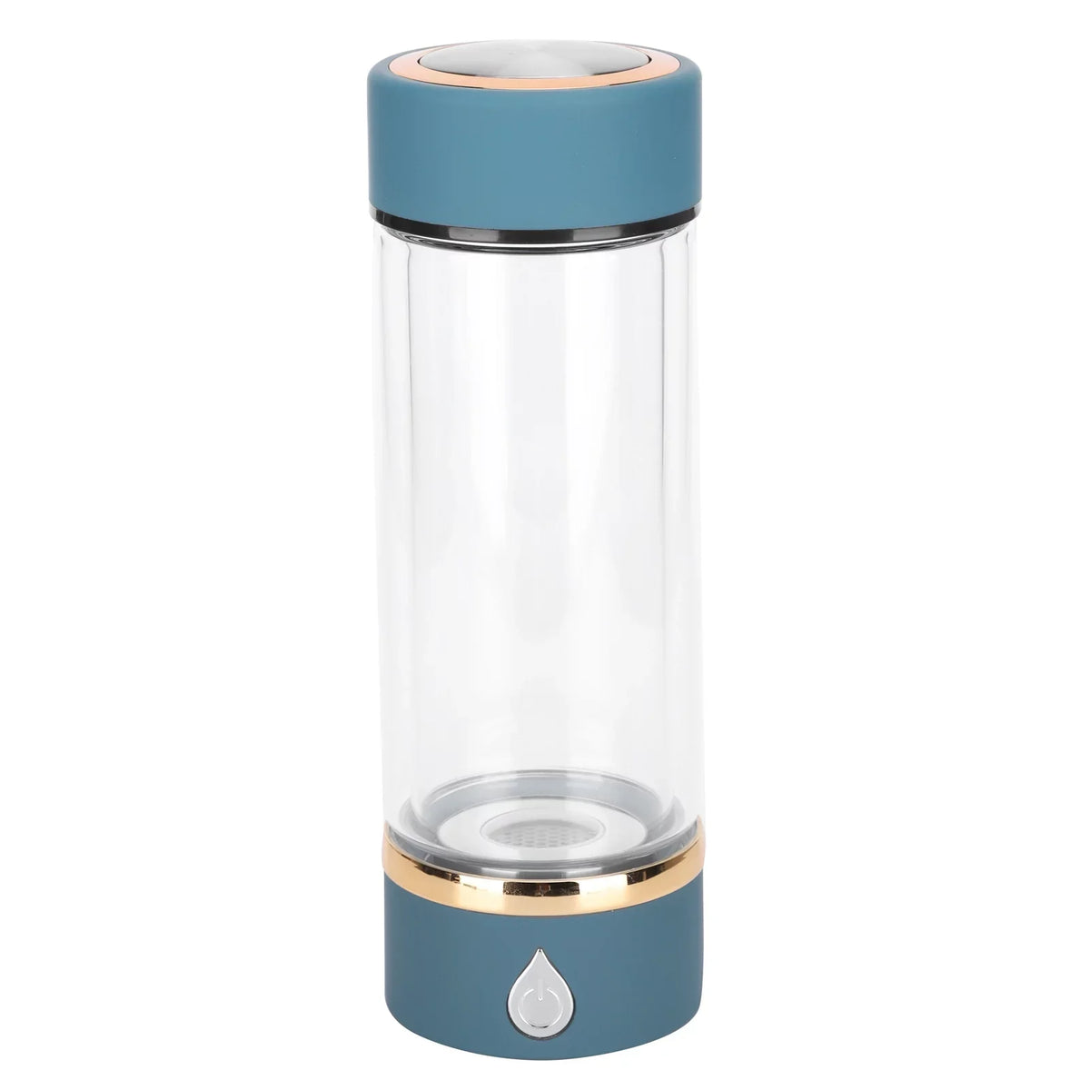 Hydrogen Liquid Bottle Generator USB Portable Hydrogen Liquid Maker Machine 380ml Blue
