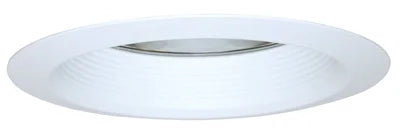Halo 6" White Air-Tite Metal Baffle With White Trim Ring 7-1/4 OD & Cl, Each