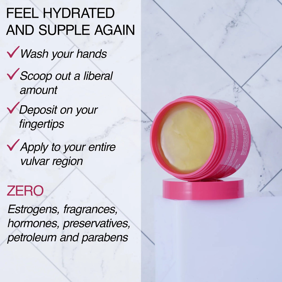 Vanibiss Natural Vulva Balm - Vulvar Vaginal Moisturizer - Estrogen Free (2oz)