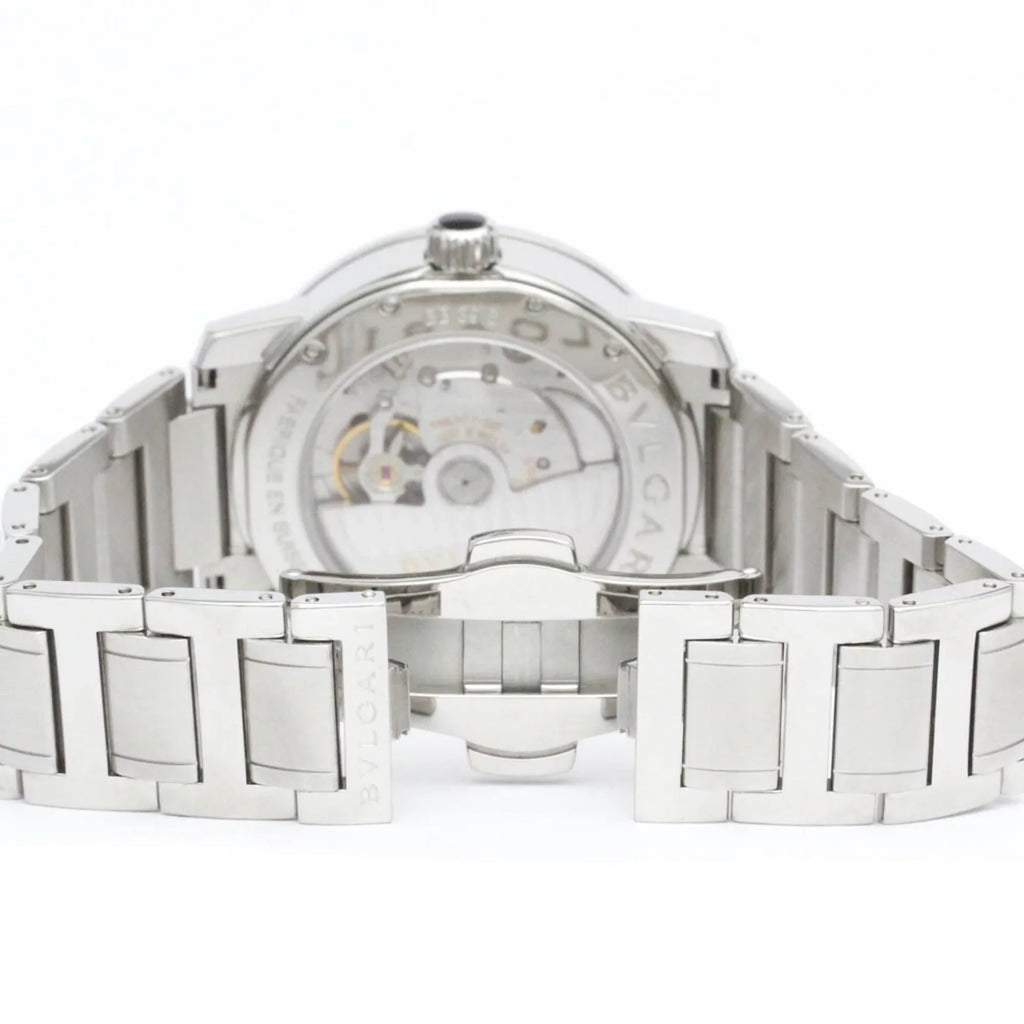 Pre-Owned Polished BVLGARI BVLGARI-BVLGARI Steel Automatic Mens Watch BB39S BF560761 (Good)