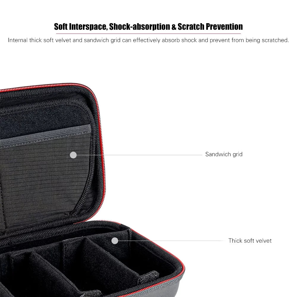 TELESIN Liquid Portable EVA Storage Case - DIY Storage Box Compatible with DJI OSMO Action, OSMO Pocket 8/7/6/5 Action Camera and Accessories