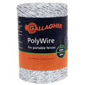 Gallagher G62004 Electric Fence Polywire, Ultra White, 1/16-In. x 656-Ft. - Quantity 1