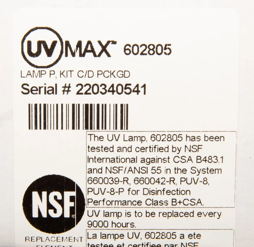 Viqua 602805 Replacement UV Lamp for Models D4, D4+, D4 Premium Systems