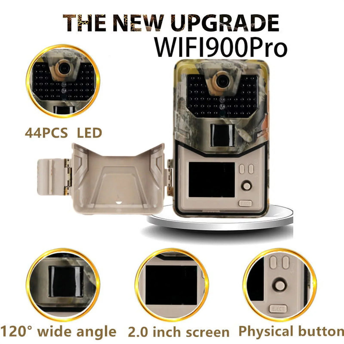 SuntekCam Trail Camera APP Control Game Camera 36MP/4K HD Night Vision Wildlife Camera WiFi Photo Traps Fluid for Outdoor Scouting Wildlife Monitoring