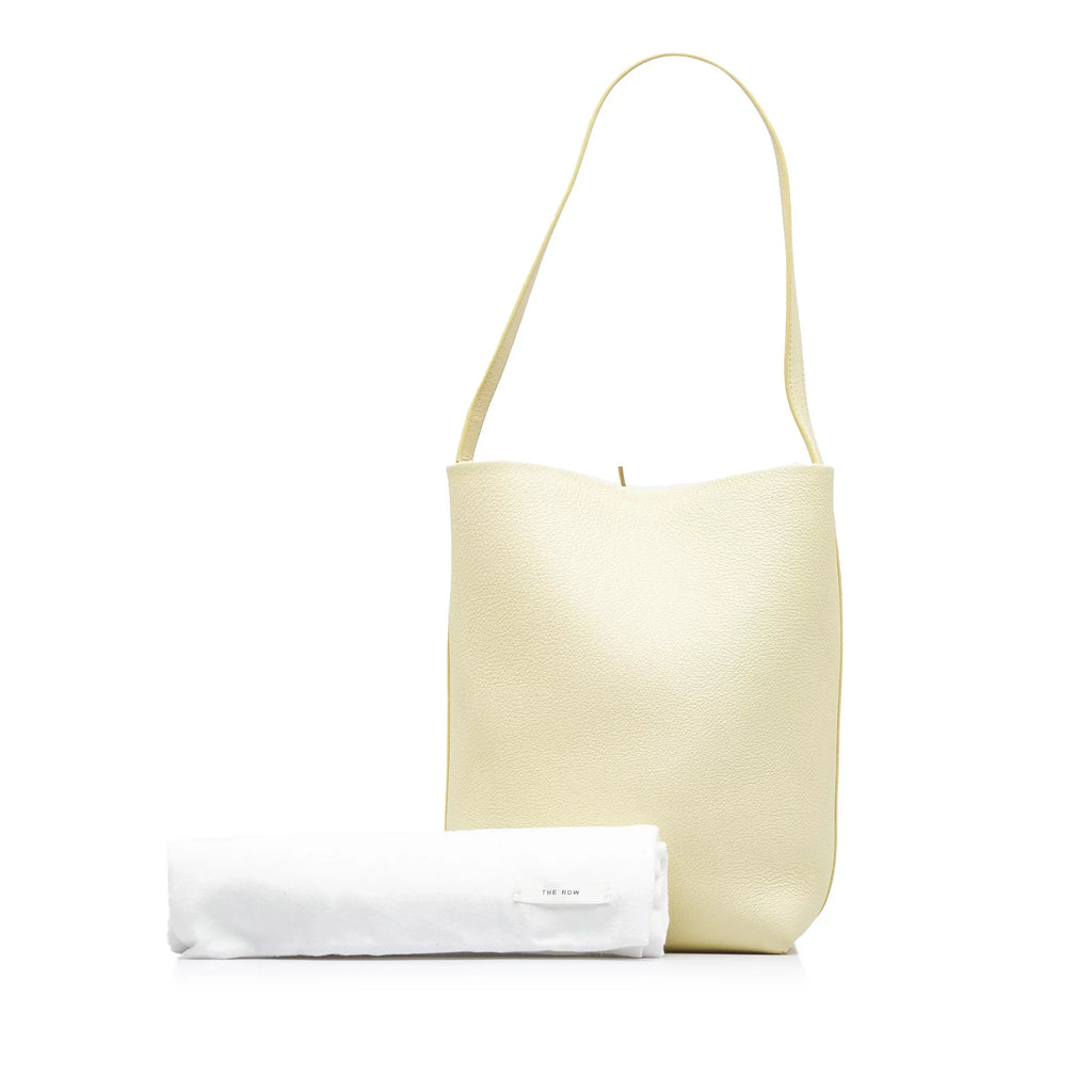 Pre-Owned Authenticated The Row Medium N/S Park Tote Calf Leather Yellow Tote Bag Unisex (Like New)
