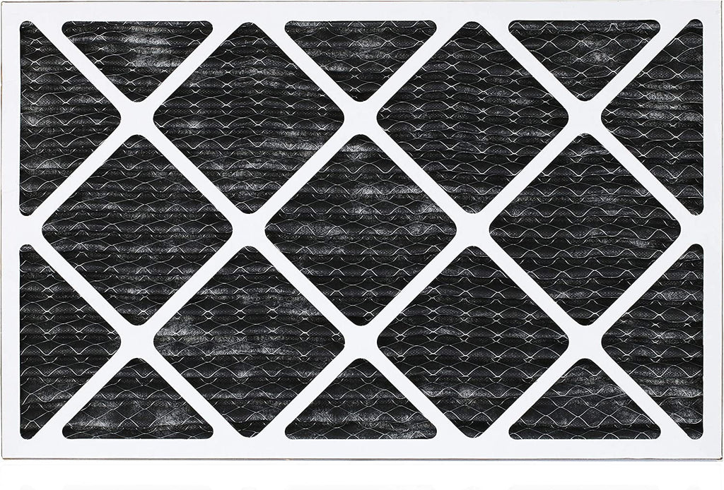 Filterbuy 17x25x1 MERV 8 Odor Eliminator Pleated HVAC AC Furnace Air Filters with Activated Carbon (2-Pack)