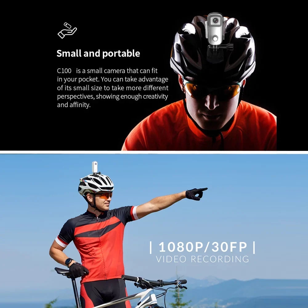 C100 Camera, 1080P30fps Video with Liquid Case and WiFi Sharing, Document Your Adventure