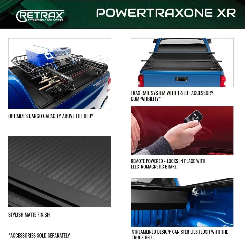 Retrax By Realtruck PowertraxONE XR Retractable Truck Bed Tonneau Cover | T-70860 | Compatible With Select 2022-2023 Toyota Tundra w/o Deck Rail System 5' 7" Bed (66.7")