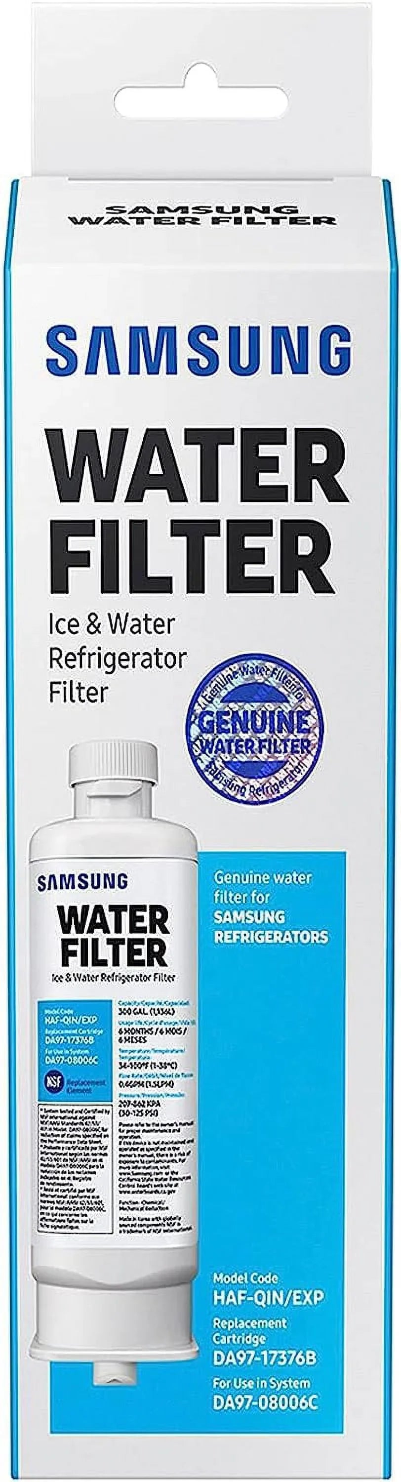 DA97-17376B HAF-QIN, DA9717376B HAF-QIN/EXP Refrigerator Fluid Filter RF23M8070SG Pack of 8
