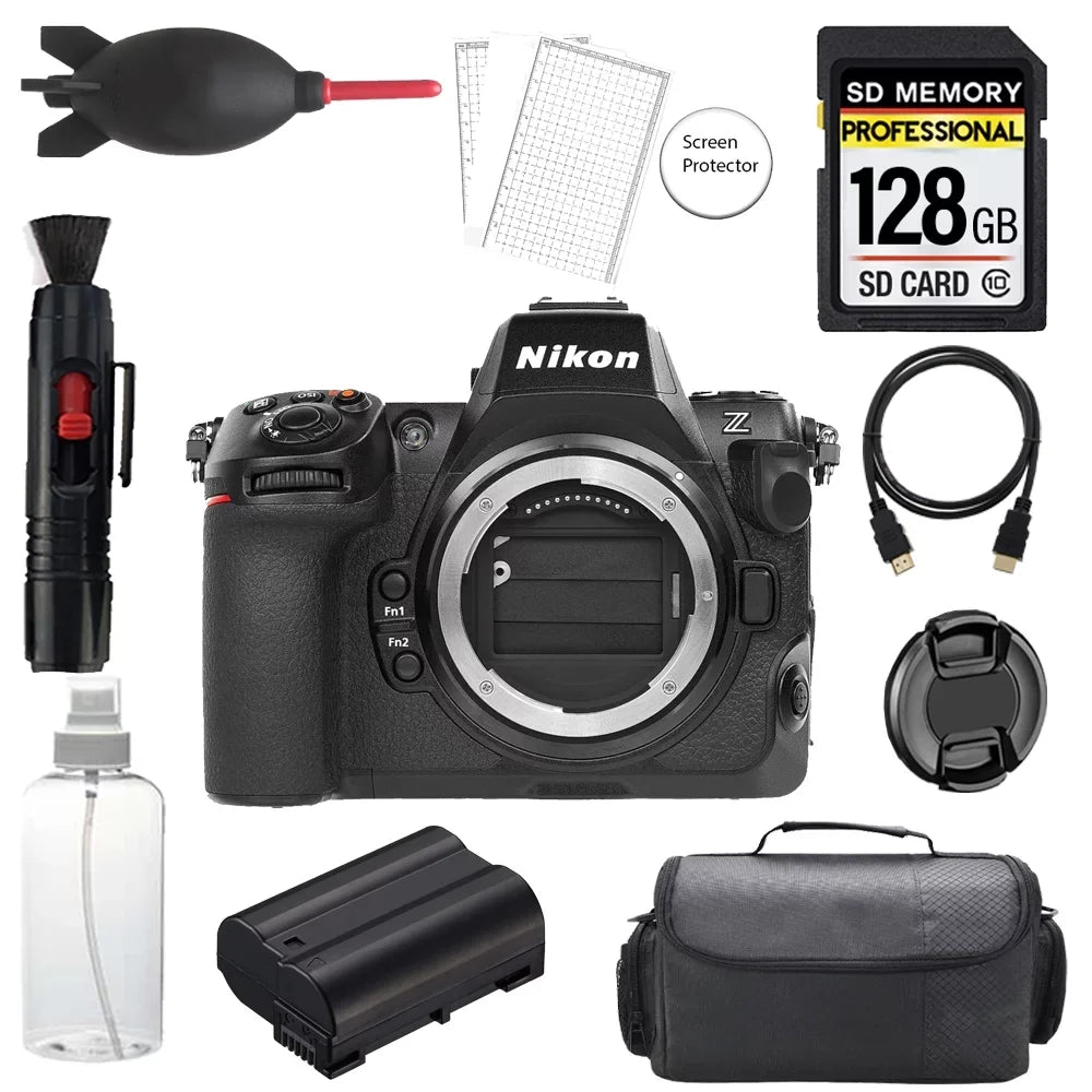 Z8 Mirrorless Camera (Body) + 128GB + Bag+ Monitor Protector- Basic Kit