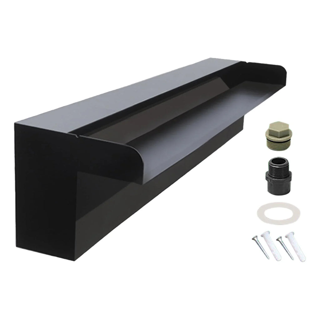 oshhnii Fluid Spillway Pool Fountain Stainless Steel, Feature Spillway for Hot Spring Pond Hotel Lobby, SPA Wall Mount