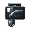 4in Clear Car Rearview Mirror Dash Cam - Triple Camera Setup for Wide Angle Car Video Recording, Auto Safety Driving Recorder
