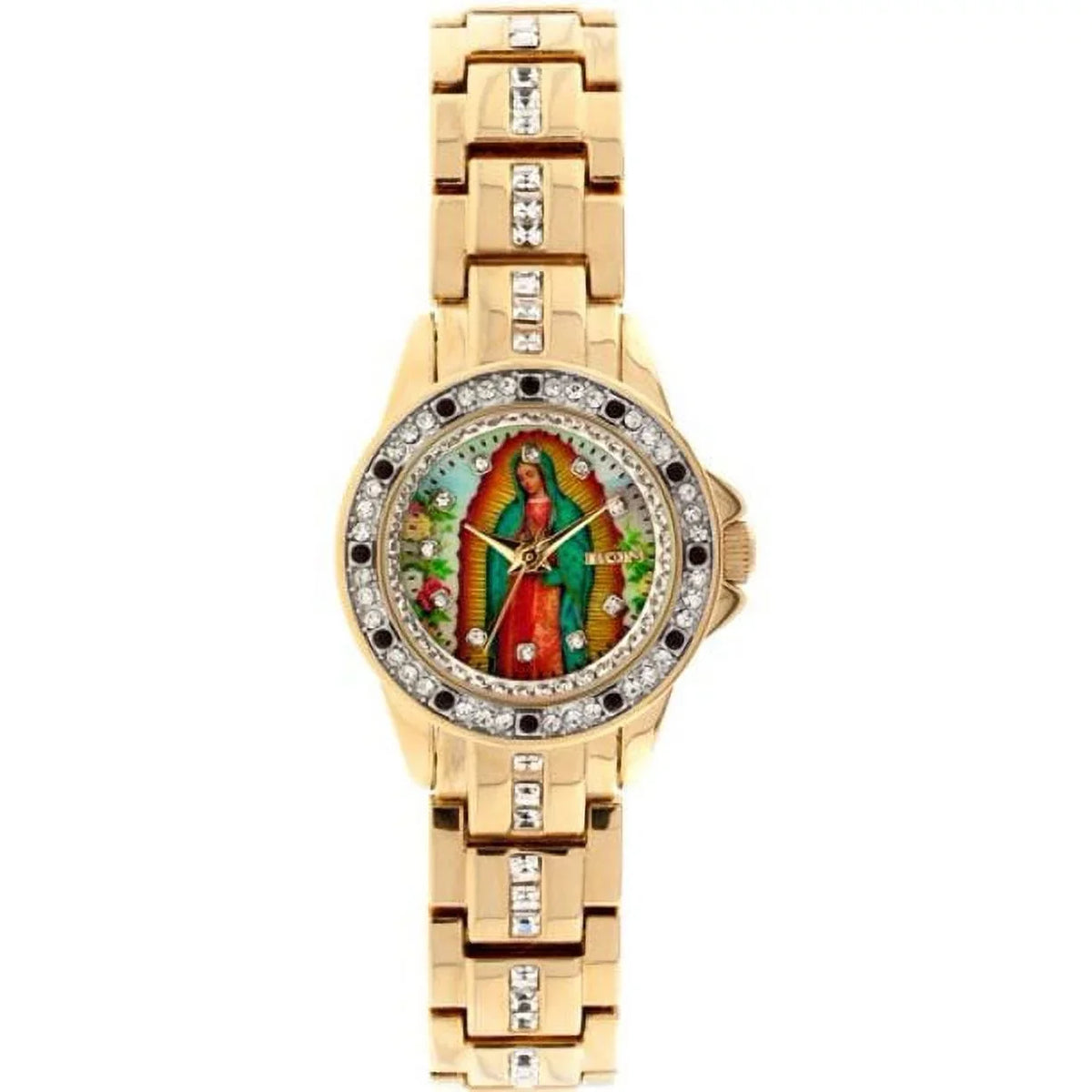 Elgin Adult Female Analog Watch "Saint Guadalupe" with Crystals (EG9119)
