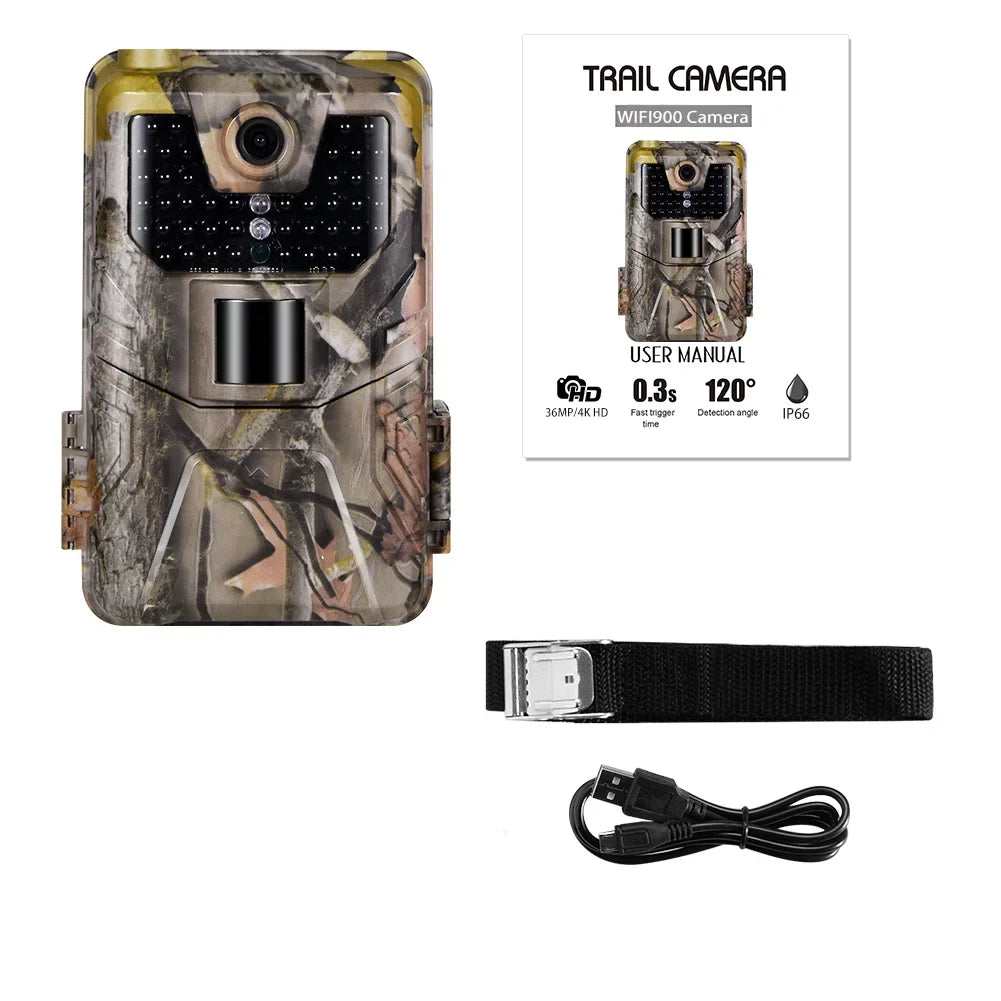 SuntekCam Trail Camera APP Control Game Camera 36MP/4K HD Night Vision Wildlife Camera WiFi Photo Traps Fluid for Outdoor Scouting Wildlife Monitoring