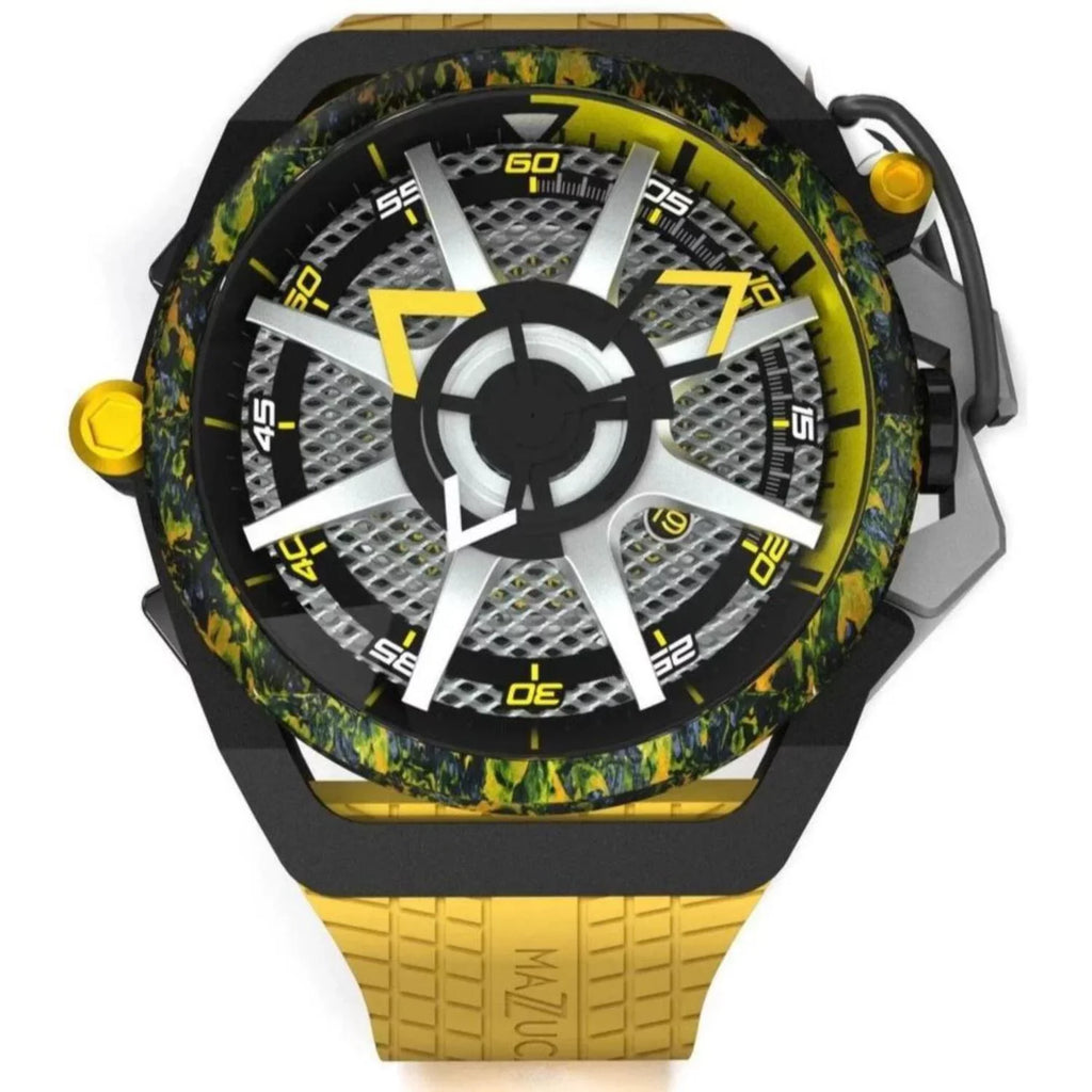 Mazzucato Rim Monza Reversible Chronograph Twin Dial Automatic Men Watch for Adult - Black