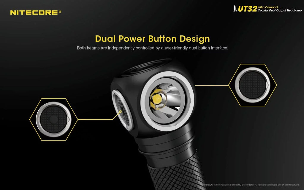 Value Bundle: Nitecore UT32 Dual Emitter Headlamp - (5700K,Cool White) - (3000K,Warm White) with 1x NL1834R USB Rechargeable Battery and TUP Rechargeable Chipset Pocket Light (Black or Gray)