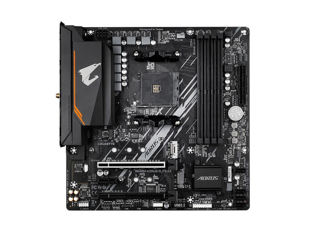 GIGABYTE B550M AORUS ELITE AX (rev 1.3) AM4 B550 Micro-ATX Motherboard with Single M.2, SATA 6Gb/s, USB 3.2 Gen 1, Realtek GbE LAN, PCIe 4.0
