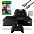 Xbox One Original 500GB Gaming Console Black HDMI Cable 2 Controller Included With Battlefield 1 Game BOLT AXTION Bundle Refurbished