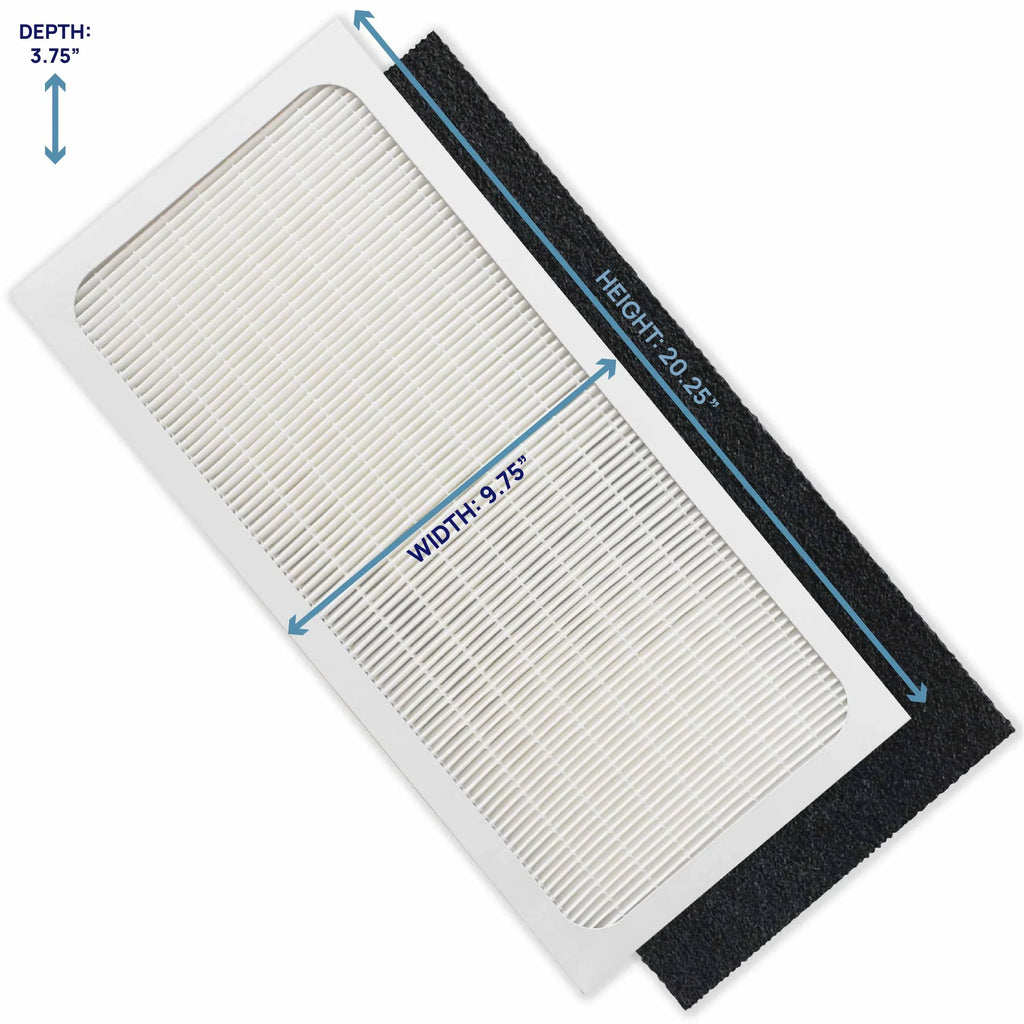 Filter Bros BA-400S Compatible With BLUEAIR 400 Dual Protection Series HEPA Replacement Particle Filter For 480i, 402, 403, 405, 410, 450E, 455EB Blue Sky SmokeStop