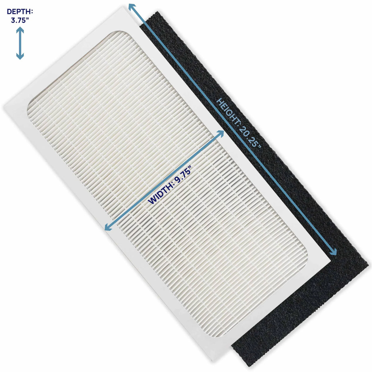Filter Bros BA-400S Compatible With BLUEAIR 400 Dual Protection Series HEPA Replacement Particle Filter For 480i, 402, 403, 405, 410, 450E, 455EB Blue Sky SmokeStop