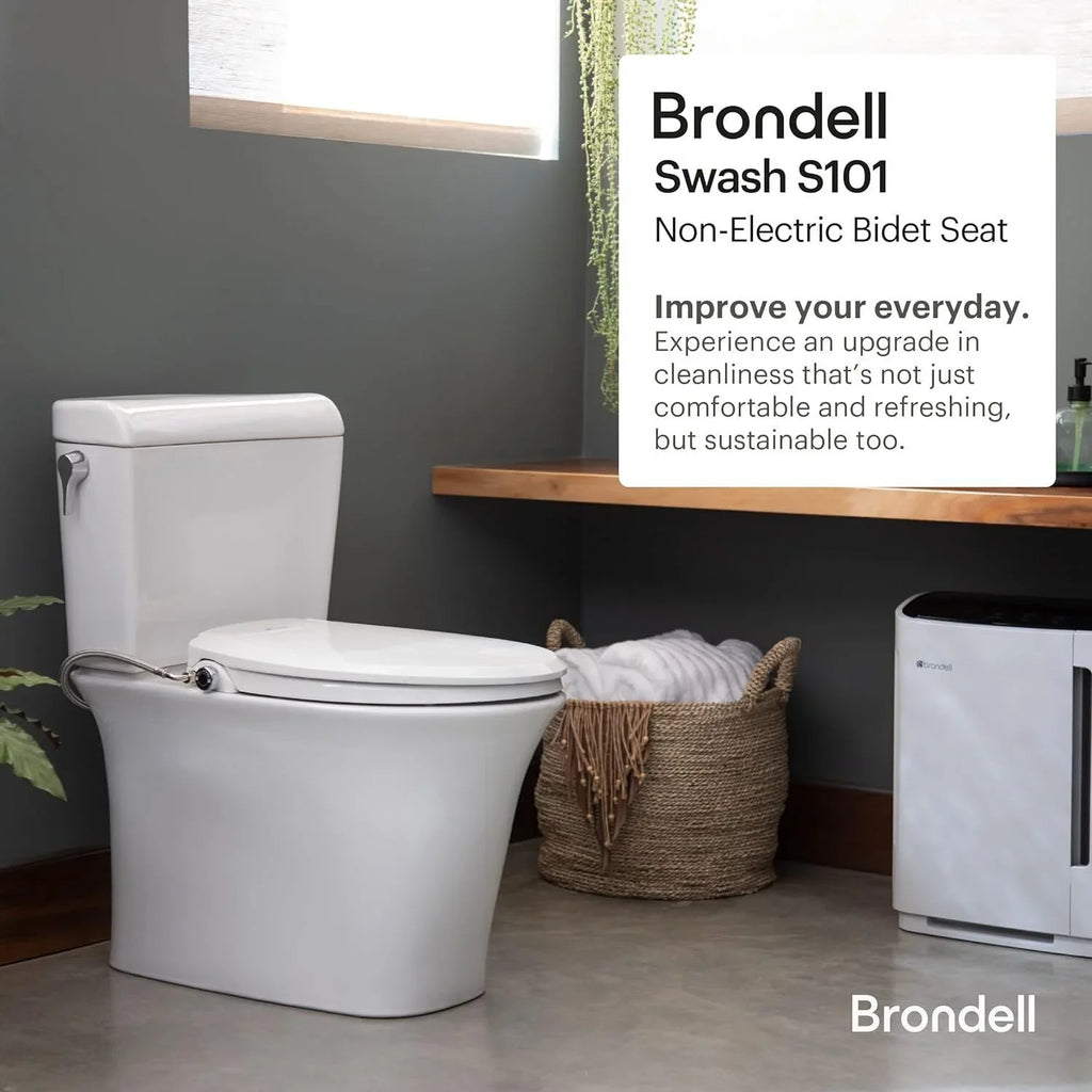 Brondell Swash Ecoseat White Round Bidet System