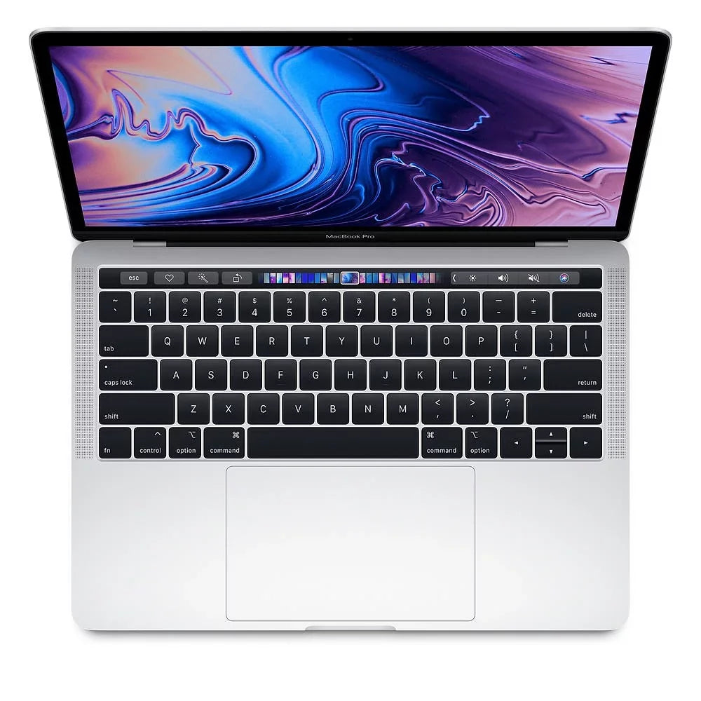 Excellent Grade Macbook Pro 13.3-inch (Retina, Silver, Touch Bar) 1.4Ghz Quad Core i5 (2019) MUHQ2LL/A 128GB SSD 8GB Memory 2560x1600 Display Parallels Dual Boot MacOS/Win 10 Pro Power Adapter